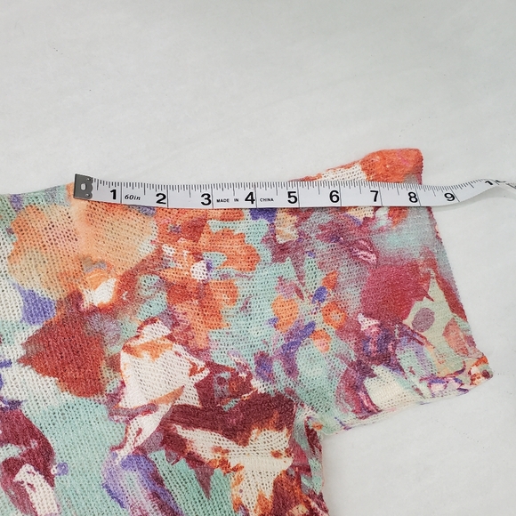 Soft Surroundings Late Bloom Floral Top Medium Watercolor Artsy Fall Teacher - Picture 10 of 11